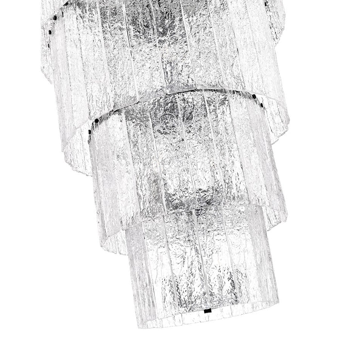 Z-Lite Glacier 18 Light Chandelier, Matte Black/Clear