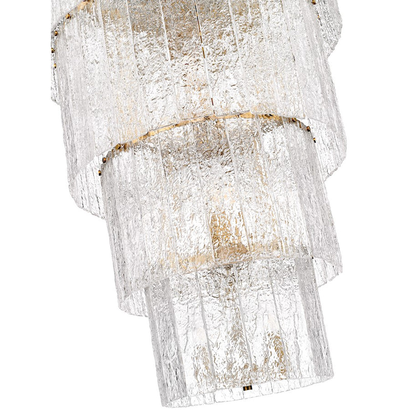 Z-Lite Glacier 18 Light Chandelier, Modern Gold/Clear