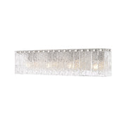Z-Lite Glacier 4 Light Vanity, Brushed Nickel/Clear - 1943-4V-BN