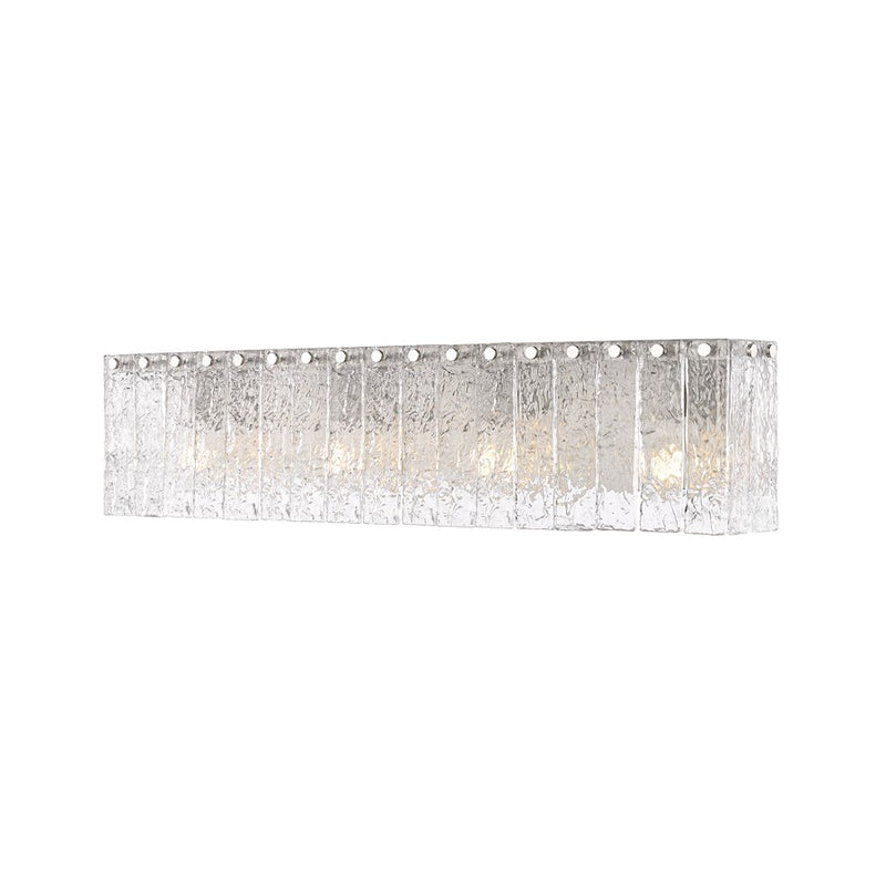 Z-Lite Glacier 4 Light Vanity, Brushed Nickel/Clear - 1943-4V-BN