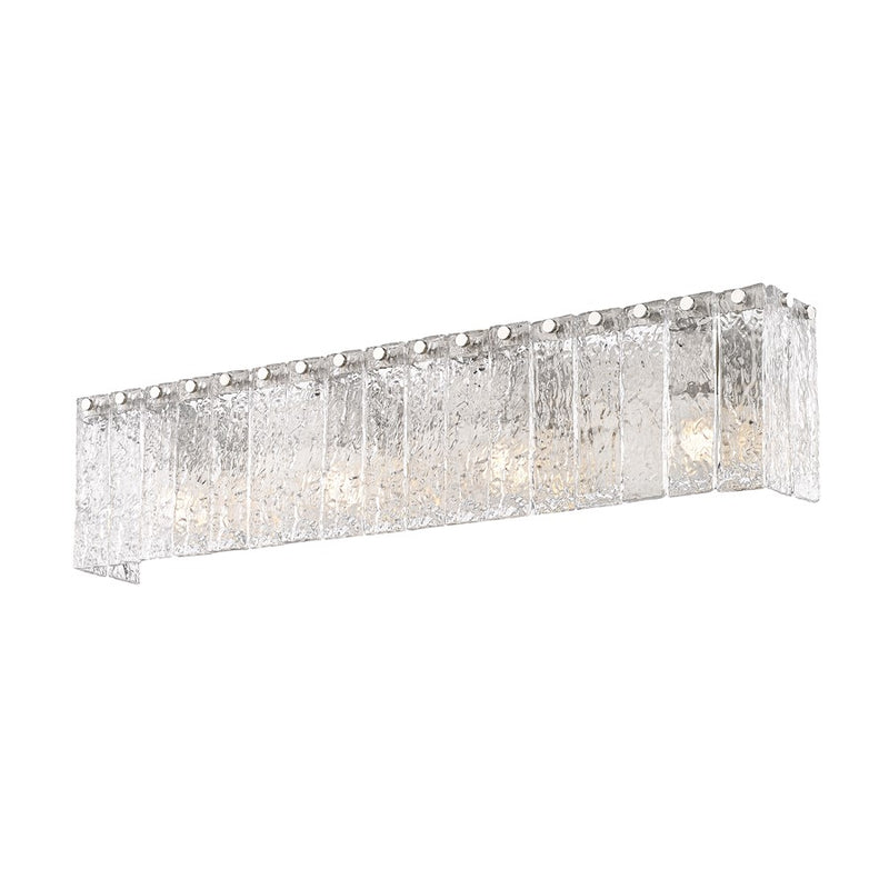 Z-Lite Glacier 4 Light Vanity, Brushed Nickel/Clear