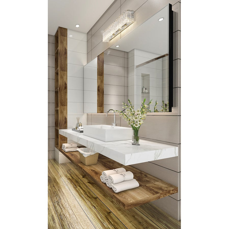 Z-Lite Glacier 4 Light Vanity, Chrome/Clear