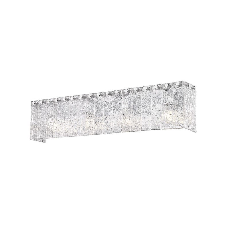 Z-Lite Glacier 4 Light Vanity, Chrome/Clear