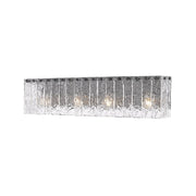 Z-Lite Glacier 4 Light Vanity, Matte Black/Clear - 1943-4V-MB