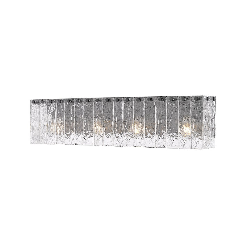 Z-Lite Glacier 4 Light Vanity, Matte Black/Clear - 1943-4V-MB