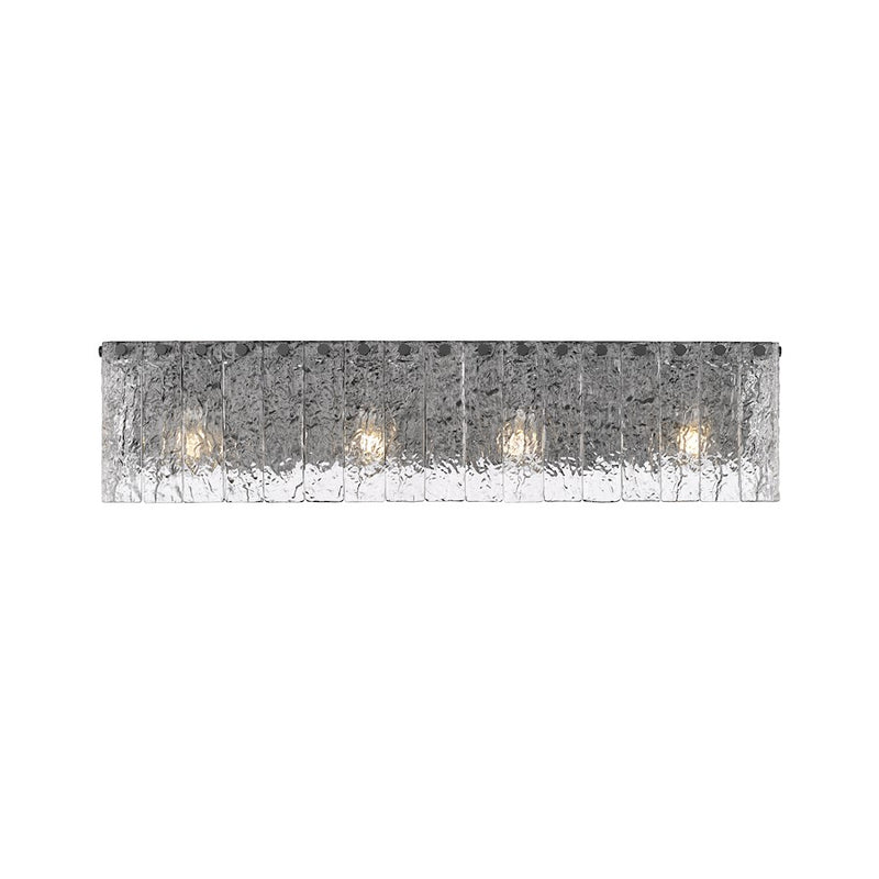 Z-Lite Glacier 4 Light Vanity, Matte Black/Clear