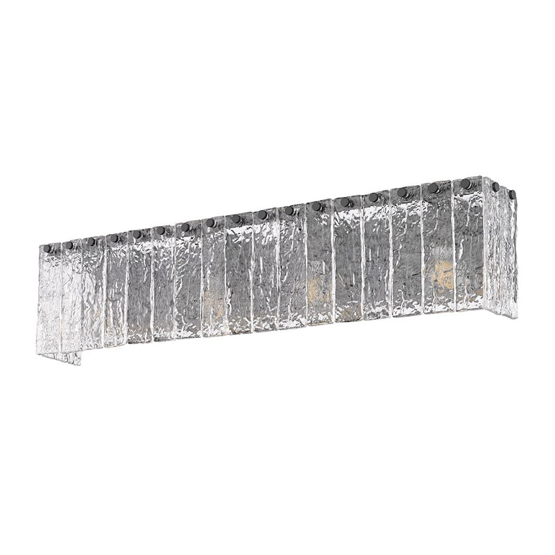 Z-Lite Glacier 4 Light Vanity, Matte Black/Clear