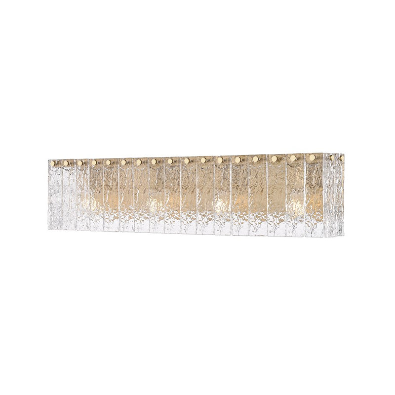 Z-Lite Glacier 4 Light Vanity, Modern Gold/Clear - 1943-4V-MGLD