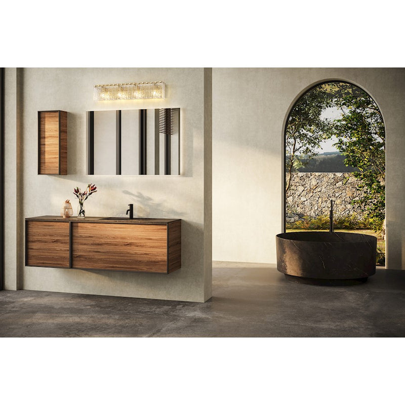 Z-Lite Glacier 4 Light Vanity, Modern Gold/Clear