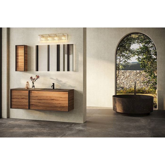 Z-Lite Glacier 4 Light Vanity, Modern Gold/Clear