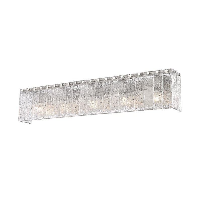 Z-Lite Glacier 5 Light Vanity, Brushed Nickel/Clear