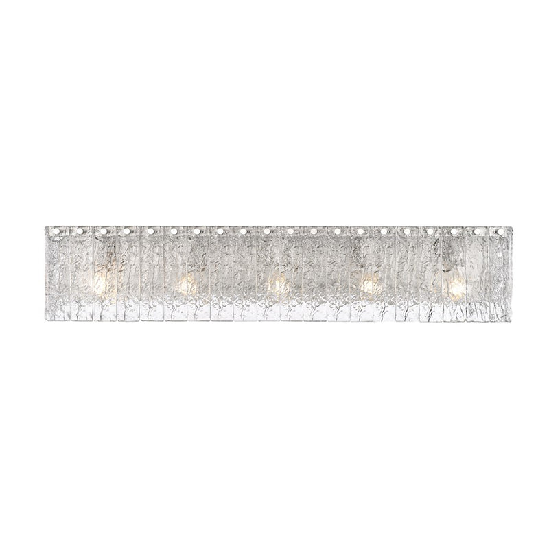 Z-Lite Glacier 5 Light Vanity, Brushed Nickel/Clear
