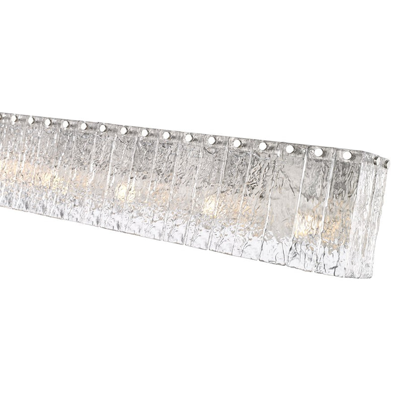 Z-Lite Glacier 5 Light Vanity, Brushed Nickel/Clear