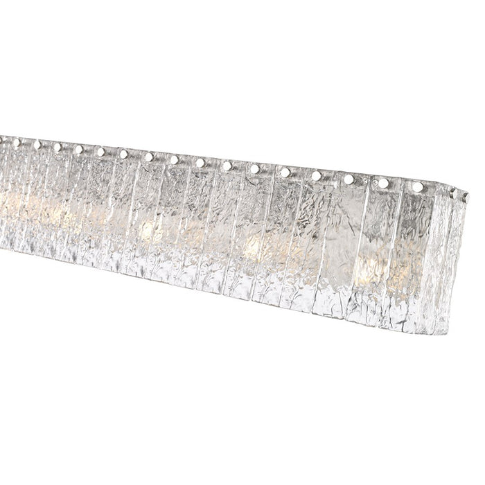 Z-Lite Glacier 5 Light Vanity, Brushed Nickel/Clear