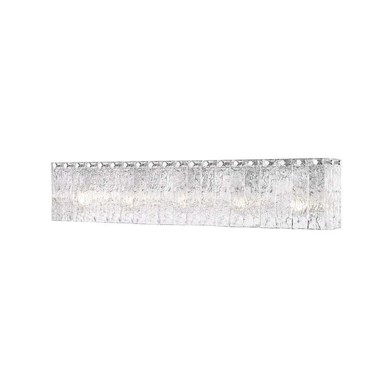 Z-Lite Glacier 5 Light Vanity, Chrome/Clear - 1943-5V-CH