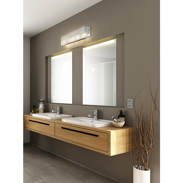 Z-Lite Glacier 5 Light Vanity, Chrome/Clear