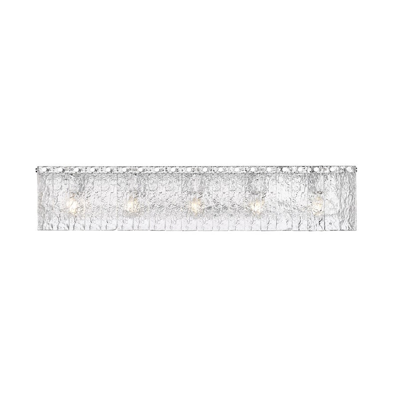 Z-Lite Glacier 5 Light Vanity, Chrome/Clear