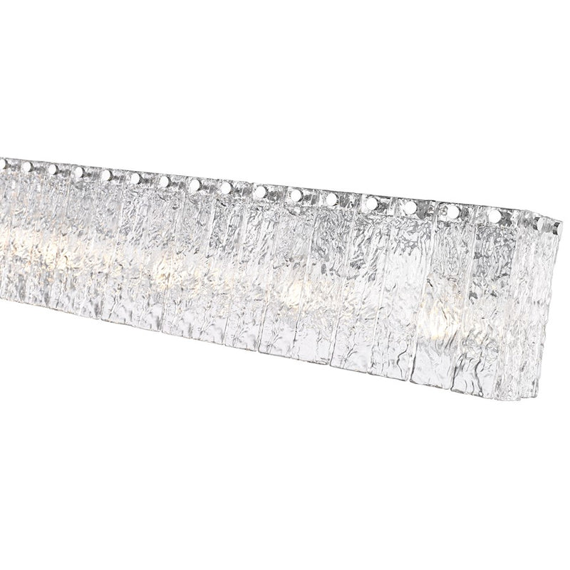 Z-Lite Glacier 5 Light Vanity, Chrome/Clear