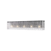 Z-Lite Glacier 5 Light Vanity, Matte Black/Clear - 1943-5V-MB
