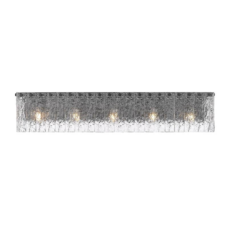 Z-Lite Glacier 5 Light Vanity, Matte Black/Clear