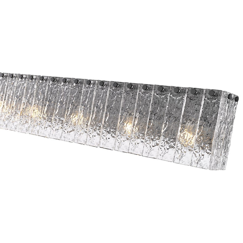 Z-Lite Glacier 5 Light Vanity, Matte Black/Clear