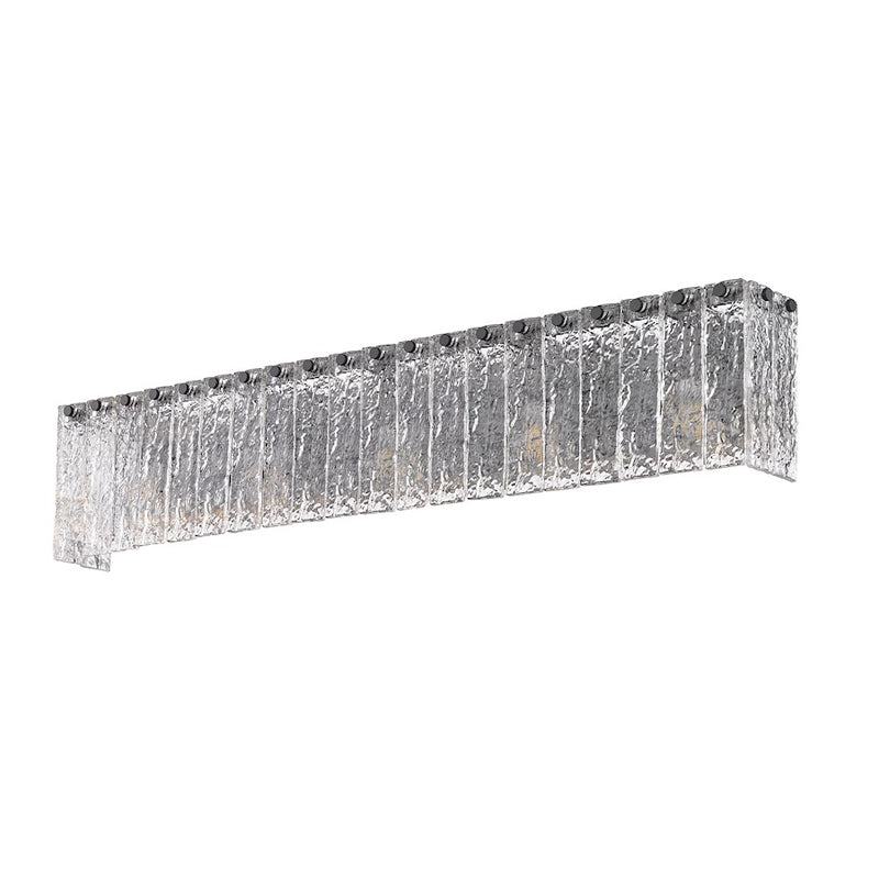 Z-Lite Glacier 5 Light Vanity, Matte Black/Clear