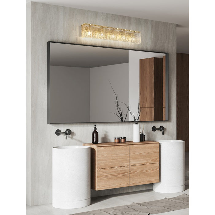 Z-Lite Glacier 5 Light Vanity, Modern Gold/Clear