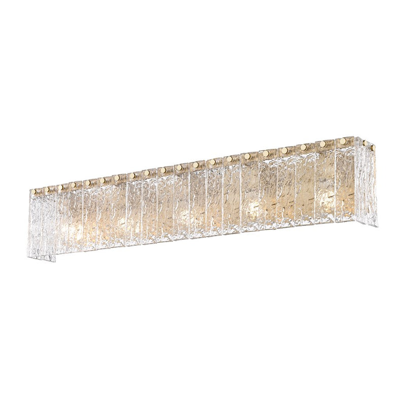 Z-Lite Glacier 5 Light Vanity, Modern Gold/Clear