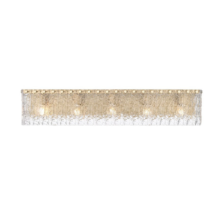 Z-Lite Glacier 5 Light Vanity, Modern Gold/Clear
