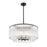 Z-Lite Glacier 10 Light Pendant, Matte Black/Clear