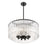 Z-Lite Glacier 10 Light Pendant, Matte Black/Clear