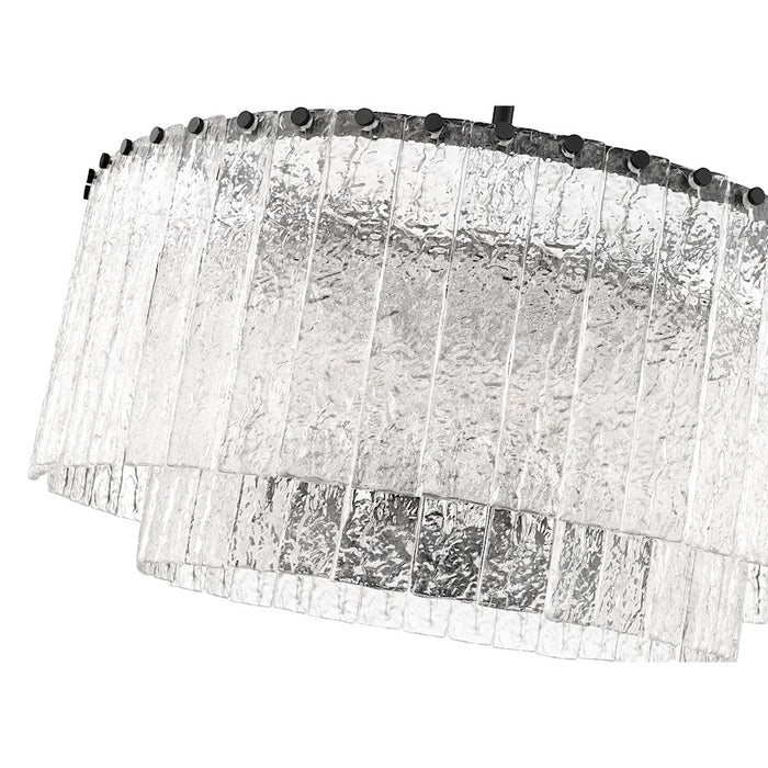Z-Lite Glacier 10 Light Pendant, Matte Black/Clear