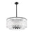 Z-Lite Glacier 10 Light Pendant, Matte Black/Clear