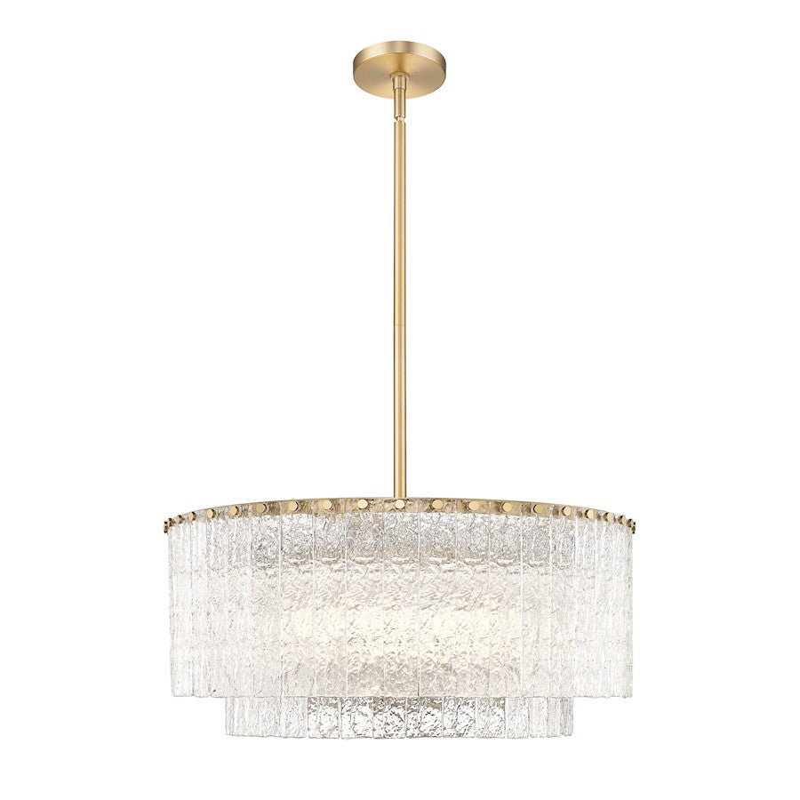 Z-Lite Glacier 10 Light Pendant, Modern Gold/Clear - 1943P26-2-MGLD