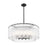 Z-Lite Glacier 12 Light Pendant, Matte Black/Clear