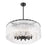 Z-Lite Glacier 12 Light Pendant, Matte Black/Clear