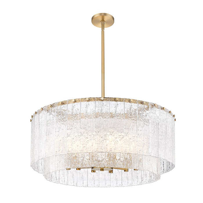 Z-Lite Glacier 12 Light Pendant, Modern Gold/Clear