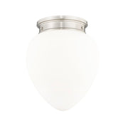 Z-Lite Gideon 1 Light 12" Flush Mount, Brushed Nickel/Etched Opal - 1945F12-BN