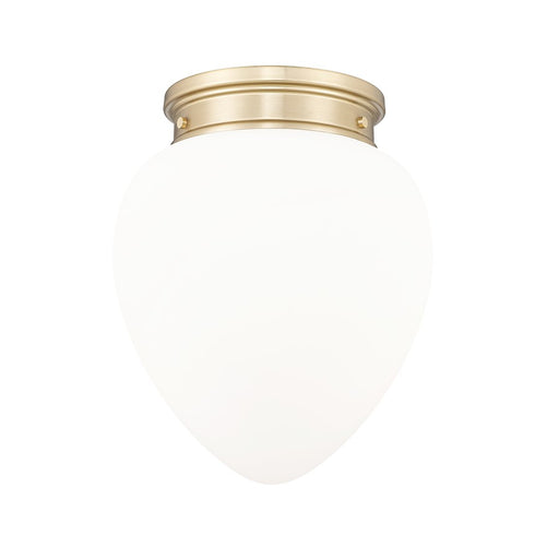 Z-Lite Gideon 1 Light 13" Flush Mount, Modern Gold/Etched Opal - 1945F12-MGLD