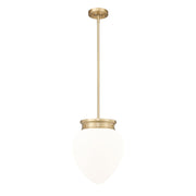 Z-Lite Gideon 1 Light 12" Pendant, Modern Gold/Etched Opal - 1945P12-MGLD