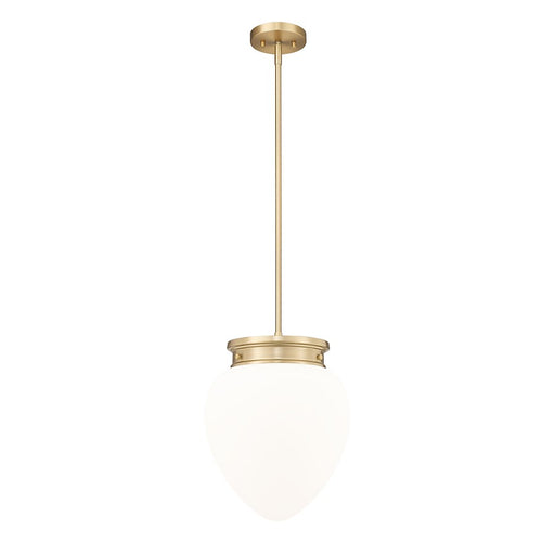 Z-Lite Gideon 1 Light 12" Pendant, Modern Gold/Etched Opal - 1945P12-MGLD