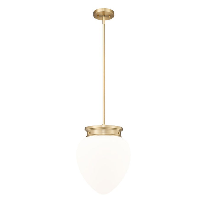 Z-Lite Gideon 1 Light 12" Pendant, Modern Gold/Etched Opal - 1945P12-MGLD