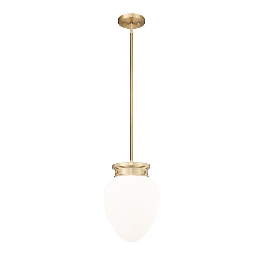 Z-Lite Gideon 1 Light 10" Pendant, Modern Gold/Etched Opal - 1945P9-MGLD