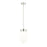 Z-Lite Gideon 1 Light 10" Pendant, Polished Nickel/Etched Opal - 1945P9-PN