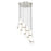 Z-Lite Cayden 11 Light Chandelier, Nickel/Clear/Etched Opal - 1946P-11R-BN