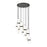 Z-Lite Cayden 11 Light Chandelier, Matte Black/Clear/Etched Opal - 1946P-11R-MB