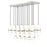 Z-Lite Cayden 17 Light Linear Chandelier, Nickel/Clear/Etch Opal - 1946P-17L-BN