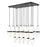 Z-Lite Cayden 17 Light Linear Chandelier, Black/Clear/Etched Opal - 1946P-17L-MB