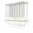 Z-Lite Cayden 23 Light Linear Chandelier, Nickel/Clear/Etch Opal - 1946P-23L-BN