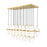 Z-Lite Cayden 23 Light Linear Chandelier, Gold/Clear/Etch Opal - 1946P-23L-MGLD